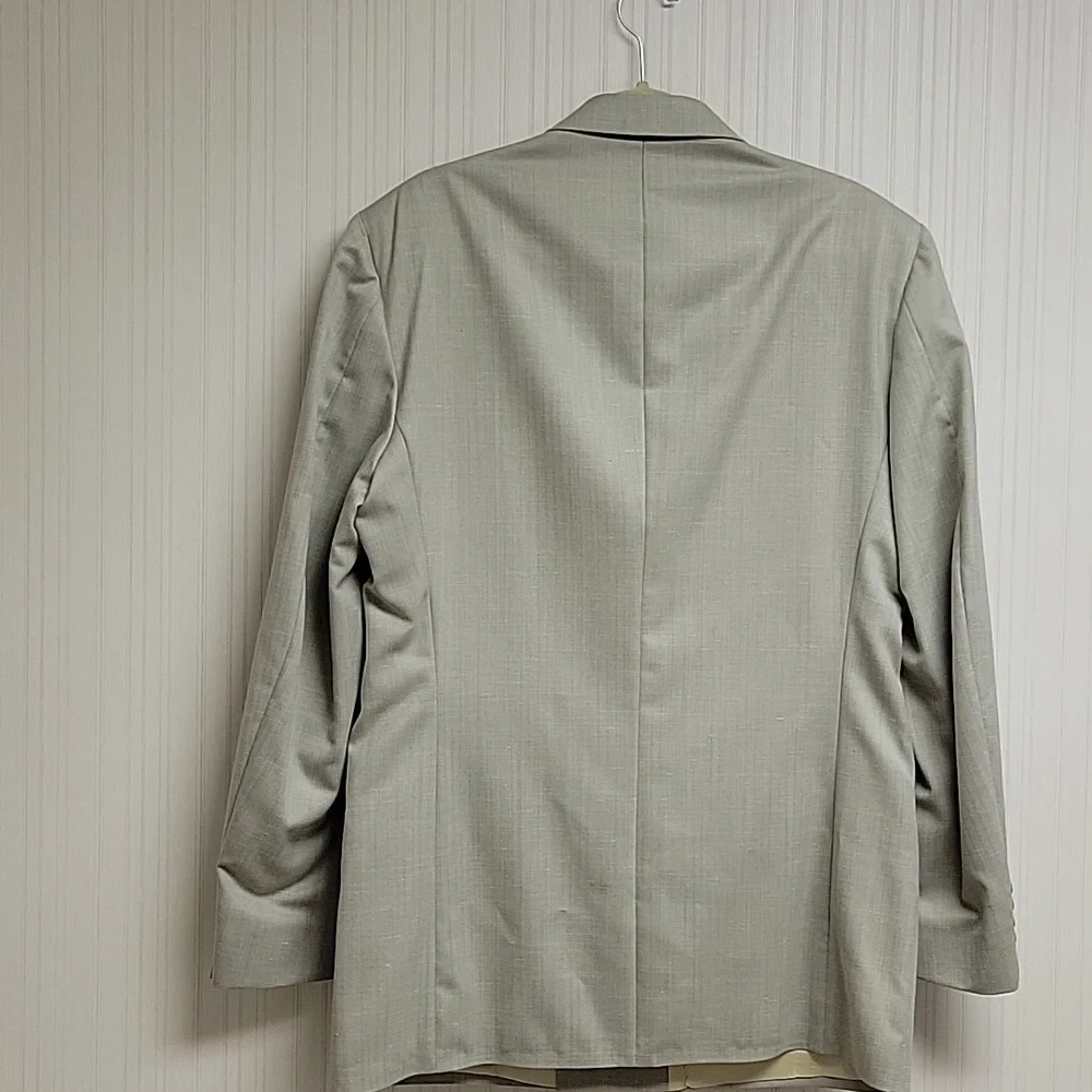 Classic Gray Double-Breasted Cellini Men's Blazer Sz 42L. New Office Business